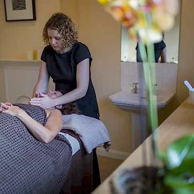 Guest receiving spa treatment at Middlethorpe Spa